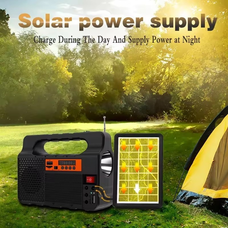 20W 12V DC Solar Fan PAYG 32 Inch Portable Home Solar Lighting Kit Pay as You Go Indoor and Camping Power Stations