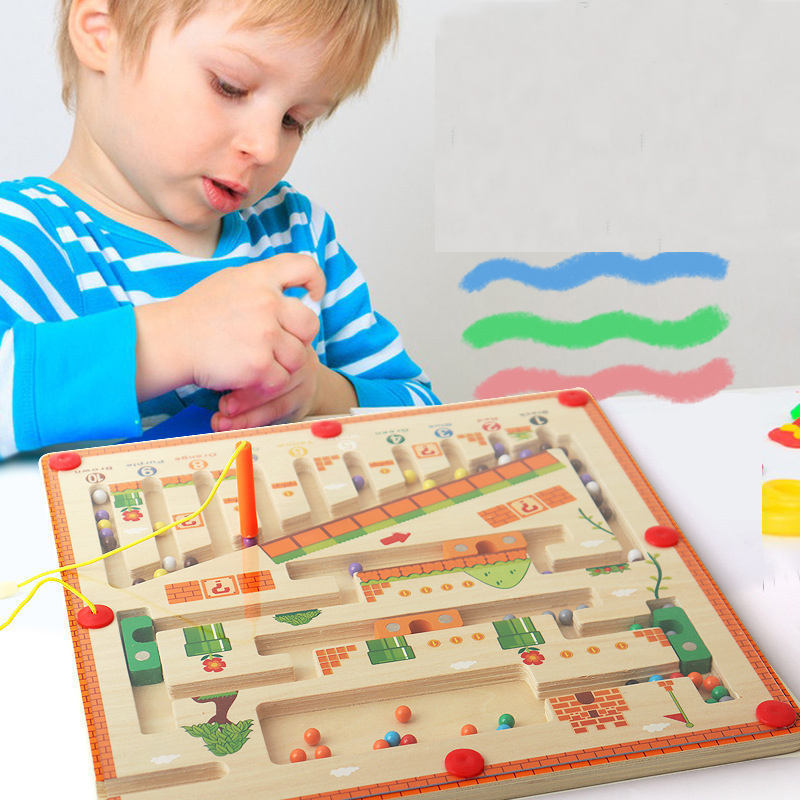 Hot Selling Wooden Game Board For Kids Activities Counting Matching Game Puzzle Board Fine Motor Skills Toys