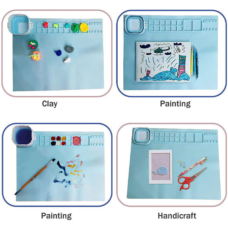 Education Silicone Drawing Mat Art,Craft Mats,Silicone Painting Mat With Cup