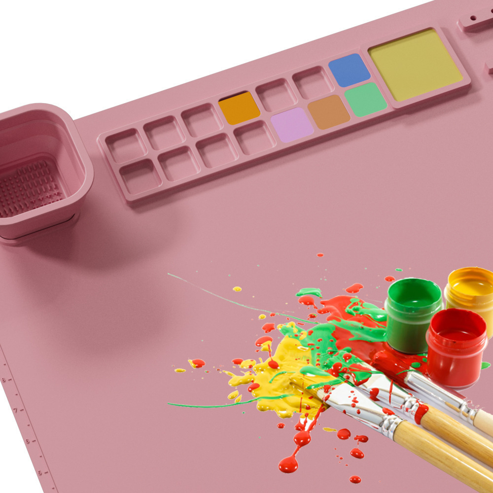 Education Silicone Drawing Mat Art,Craft Mats,Silicone Painting Mat With Cup