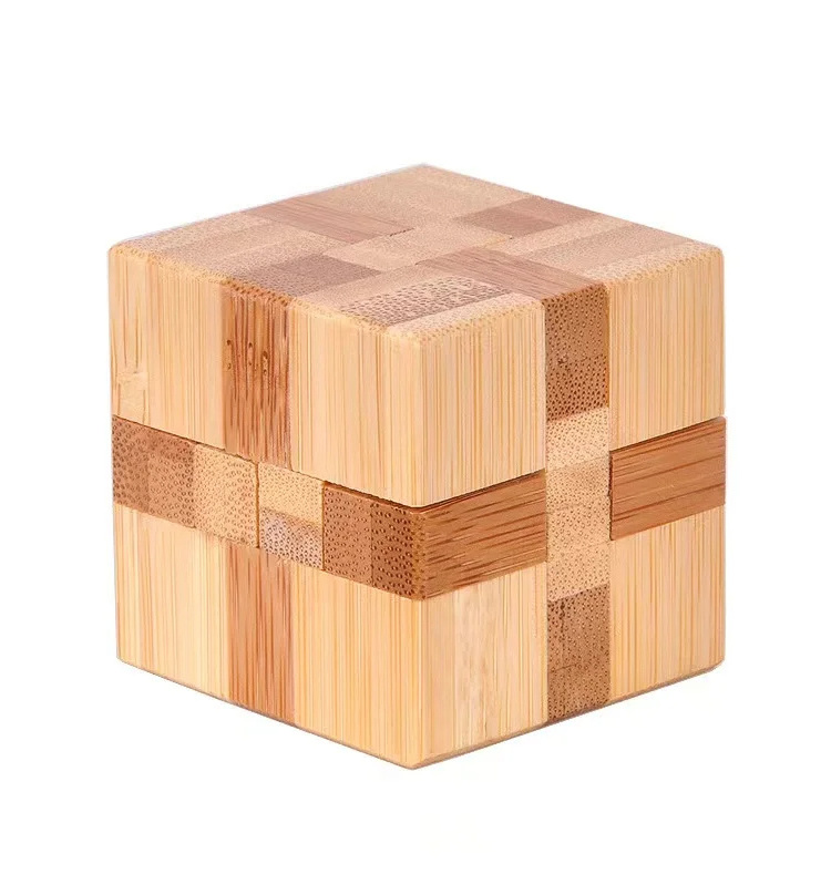 Small Bamboo Intelligence Toys Burr Puzzle Burr Puzzle Ball Jigsaw Puzzle Cube Lock Fourteen-sided Jupiter Lock Wine Barrel