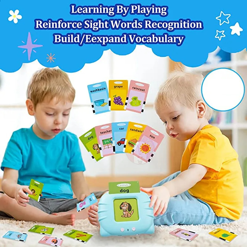 Multiple-language Learning Cards Device Talking Flash Card Machine Children English Arabic French German  Thai Educational Toy