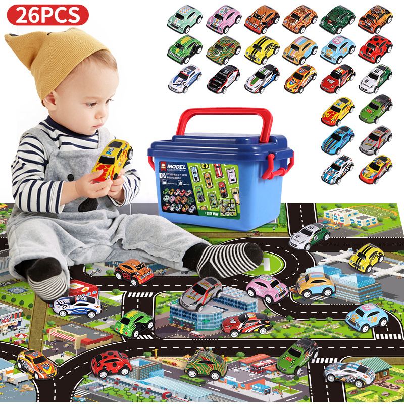 Hot Selling Mini Sliding Alloy Suv Sports Car Fire Truck Police Car Diecast Toy For Boy Toddlers' Birthday Gift