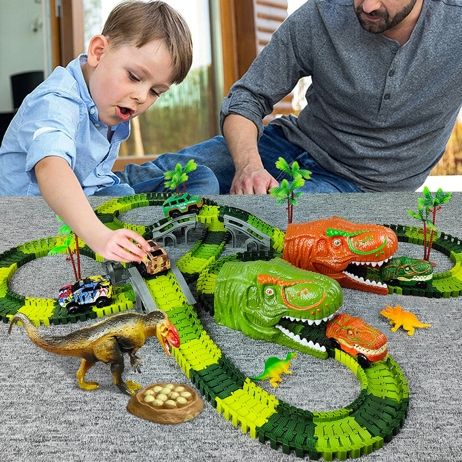 Custom Multifunctional Fishing Educational Classic Railway Toys Wooden Train Track Children Toy Train Track