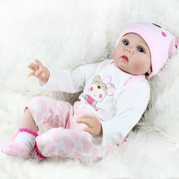 New Design Movable Eyes Blinking Baby Cute Simulation Reborn Baby Doll With Clothes