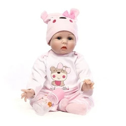 New Design Movable Eyes Blinking Baby Cute Simulation Reborn Baby Doll With Clothes