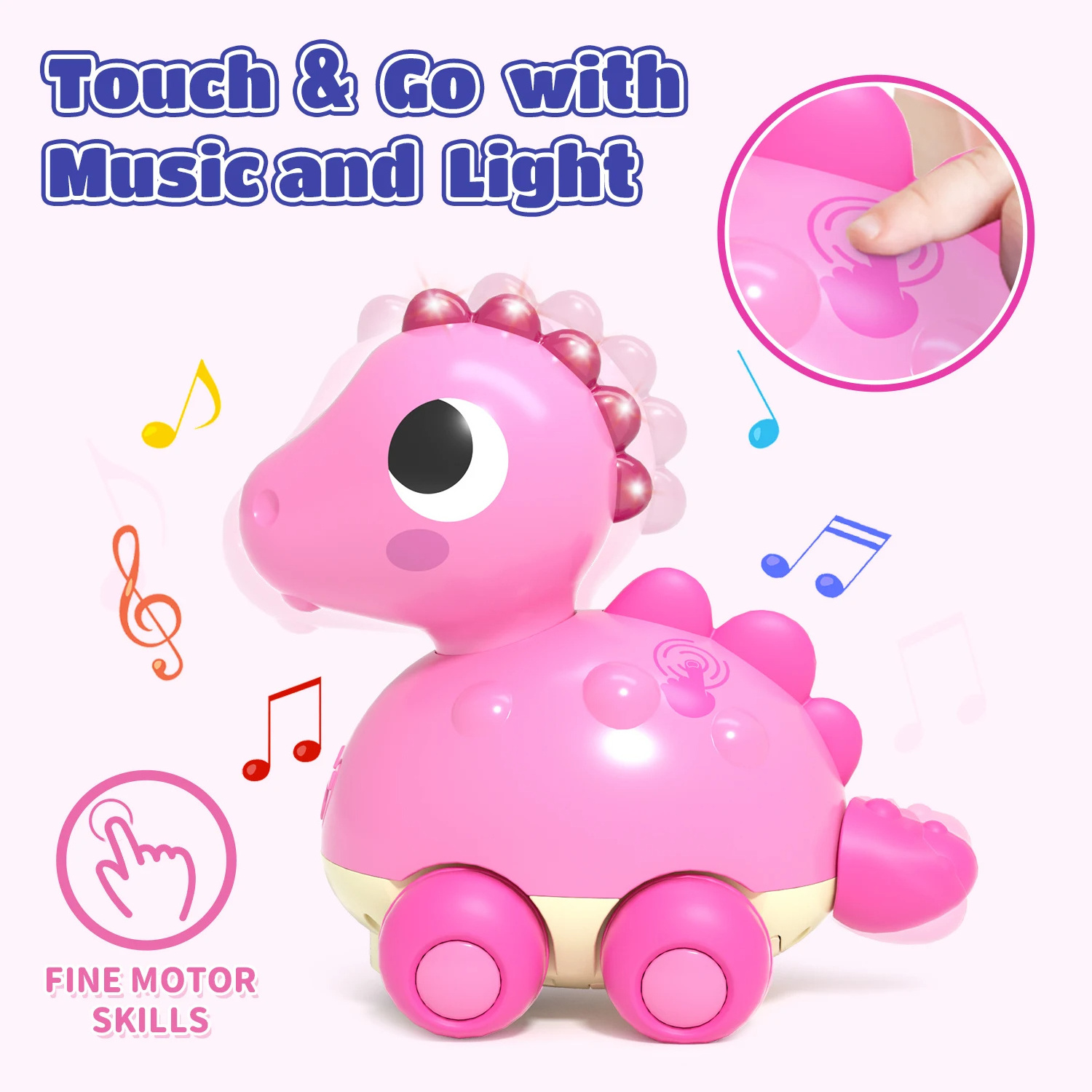 Baby Crawling Walking Dinosaur Toys Baby Sensory Sound Toys Toddler Birthday With Musical Light Toy For Boys And Girls