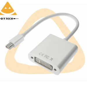 Mini display port to DVI High-definition Cable Mini Dp to Dvi 24+5 Converter adapter female PVC Metal Polybag White Copper ABS