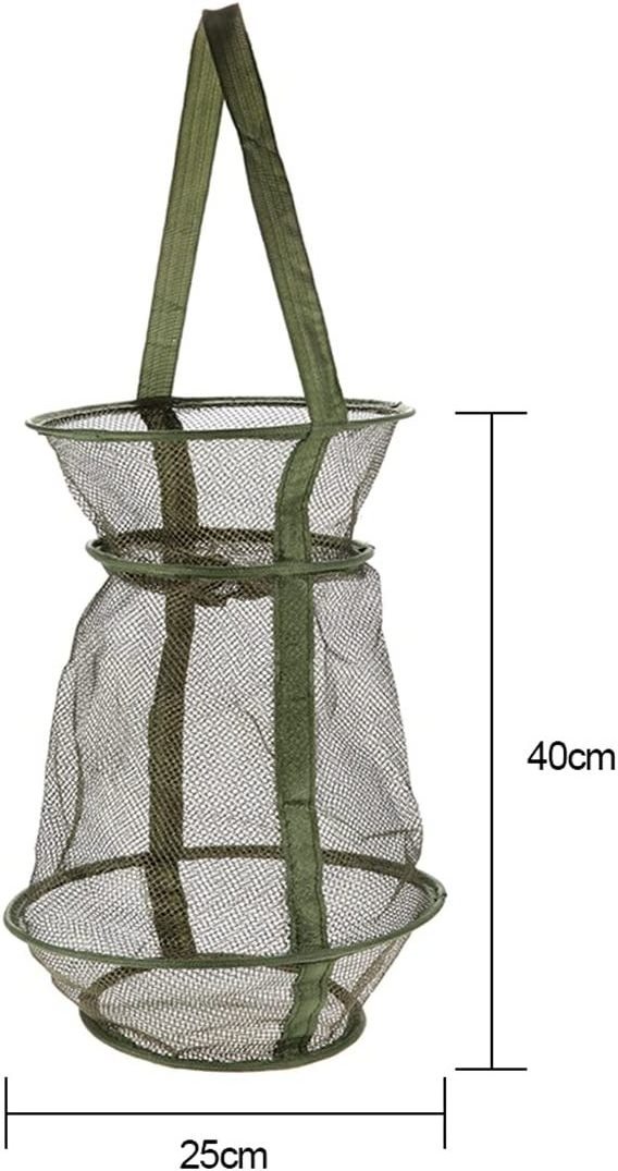 Fishing net portable durable keeping fishes smelt shrimps crab lobsters minnows bottle-shaped collapsible mesh fishing cage S