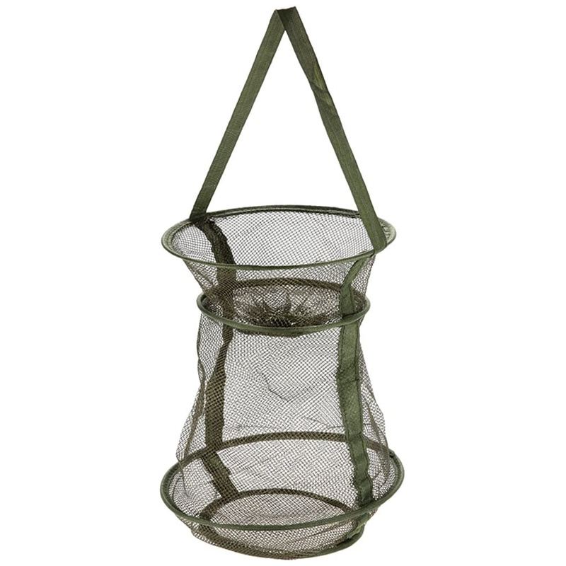 Fishing net portable durable keeping fishes smelt shrimps crab lobsters minnows bottle-shaped collapsible mesh fishing cage S