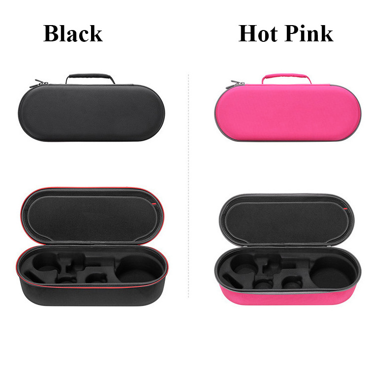 Custom lady women hair dryer brush professional EVA storage case thermal travel carry bag with handle for dyson