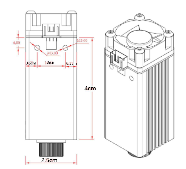 NEJE N25410 LASER ENGRAVER / CUTTER MODULE KITS - 2.5W OUTPUT - LIGHTWEIGHT DESIGN