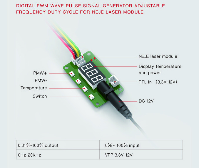 450nm Professional Continuous 40W Laser Cutting / Engraving Module Blue Light With TTL / PWM Modulation for CNC DIY kit