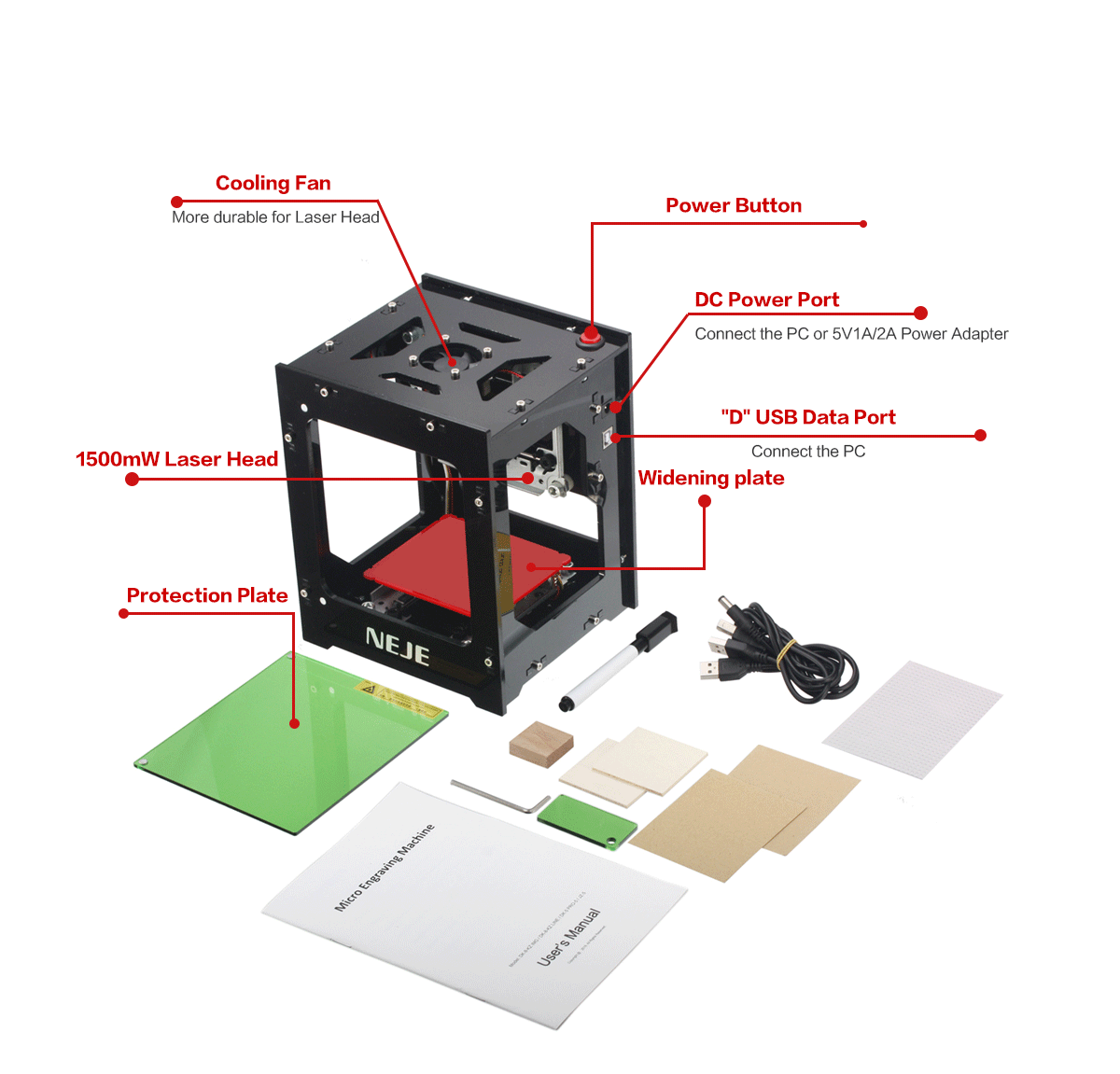 Factory supply 38 * 38mm discount price Laser engraving machine