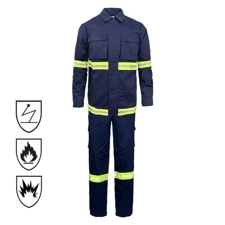 Factory Supply Two Piece Nomex Antistatic FRC FR Flame Retardant Fire Resistant Clothing