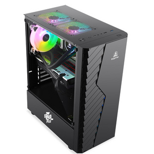 Best price Customized   Desktop Case Chassis Horizontal Computer Gaming Case glass  transparent Case