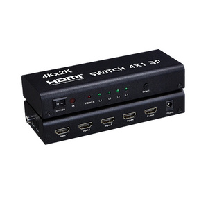 Hot sale HDMI Switcher 4x1 Support 3D HD Video 1.4 HDMI Switch with two digital audio outputs