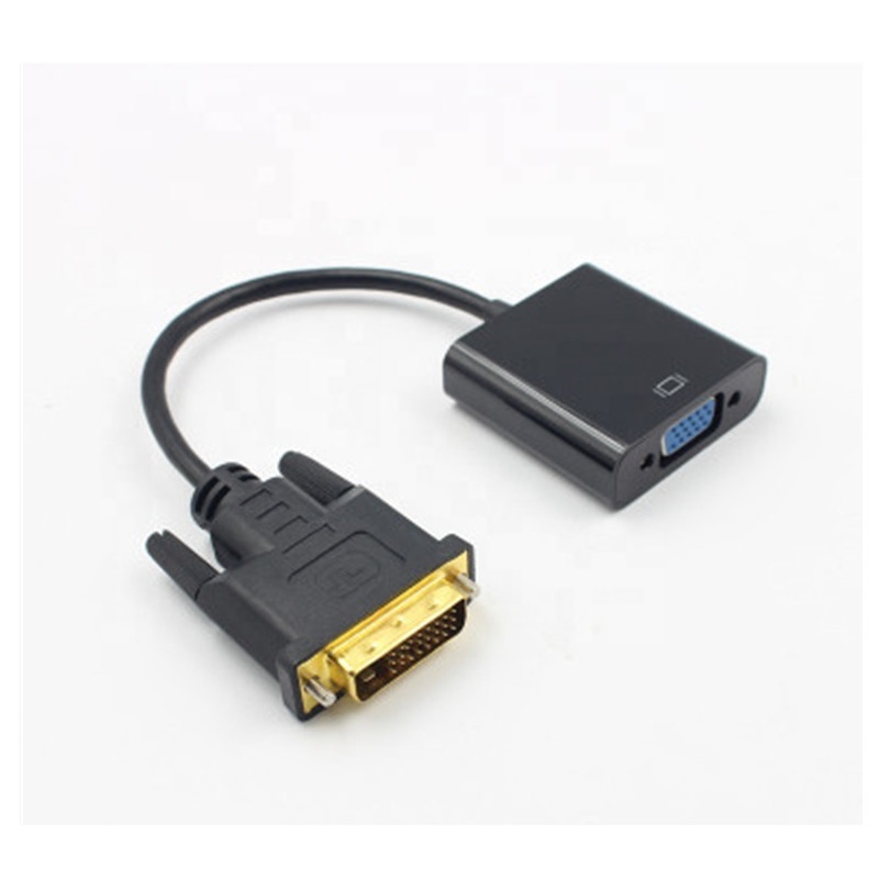 DVI to  VGA converter cable with audio and high-definition video adapter laptop connected to TV monitor projector