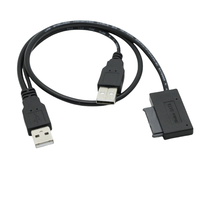 USB 2.0 to Mini SATA II 7+6 13Pin Adapter Converter Cable Steady Style for Laptop CD/DVD ROM Slimline Drive HDD Data Cables