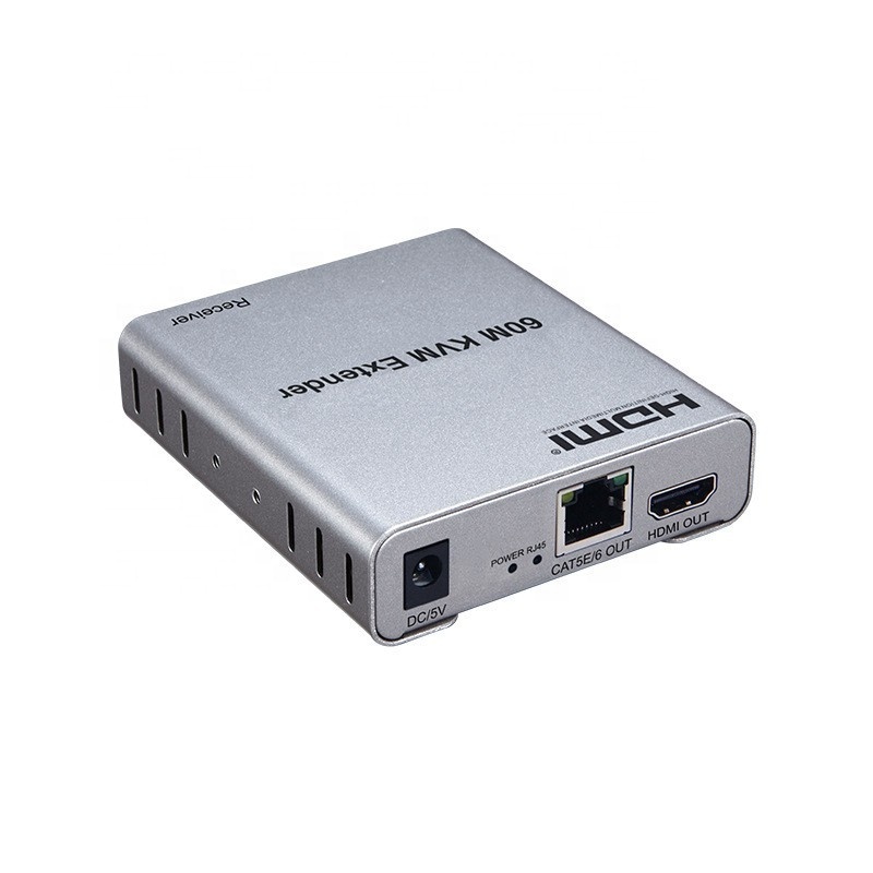 1080P60 HDMI Extender with 60M KVM USB HD over IP 60M IR Extender and Audio 3D Style with RJ45 Output Adaptor