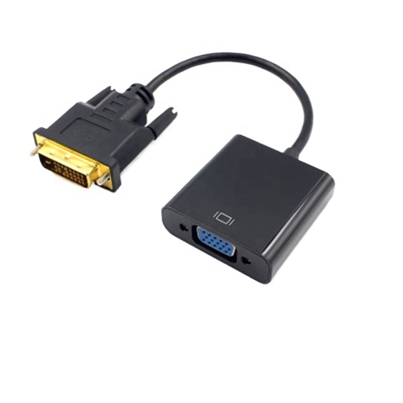 DVI to  VGA converter cable with audio and high-definition video adapter laptop connected to TV monitor projector