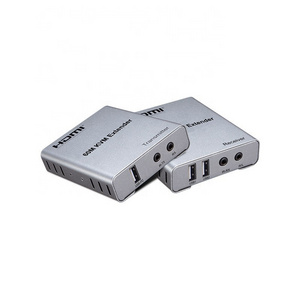 1080P60 HDMI Extender with 60M KVM USB HD over IP 60M IR Extender and Audio 3D Style with RJ45 Output Adaptor