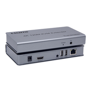 4K 120M HDTV  KVM Extender over IP Featuring IR and USB for Audio & Video Accessories