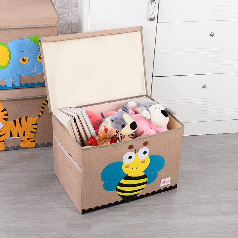 Children Big Collapsible Toys Storage Chest for Kids with Flip Lid & Handles Extra Large Toy Box