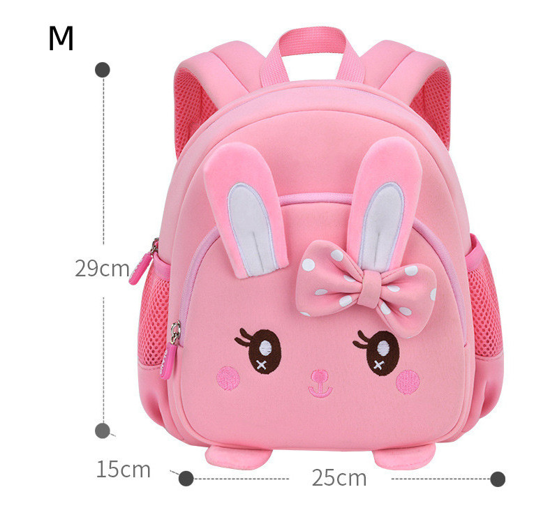 2022 Neoprene Kid School Bags Rabbit School Backpack with Anti-Theft Children's School Bag for Kids