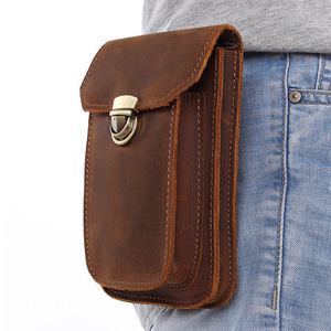 Genuine Leather Waist Tool Bag Work Heavy Duty Belt Pouch Sheath Flashlights Knife Pocket Organizer Carrier With Pen Loop