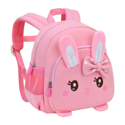 2022 Neoprene Kid School Bags Rabbit School Backpack with Anti-Theft Children's School Bag for Kids