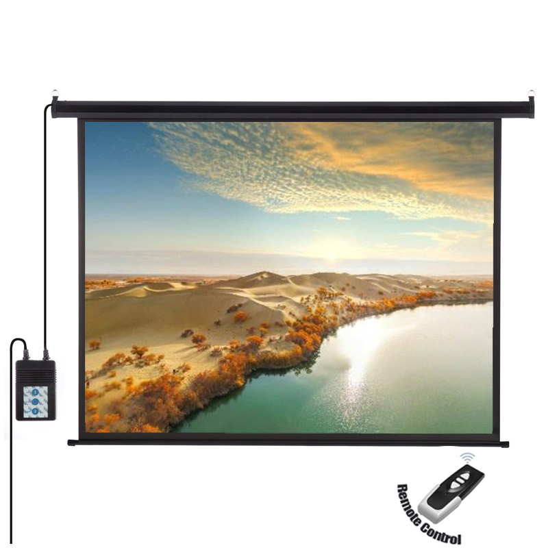 120 inch Electric Motorized projector projection screen motor drop down RF remote control screen