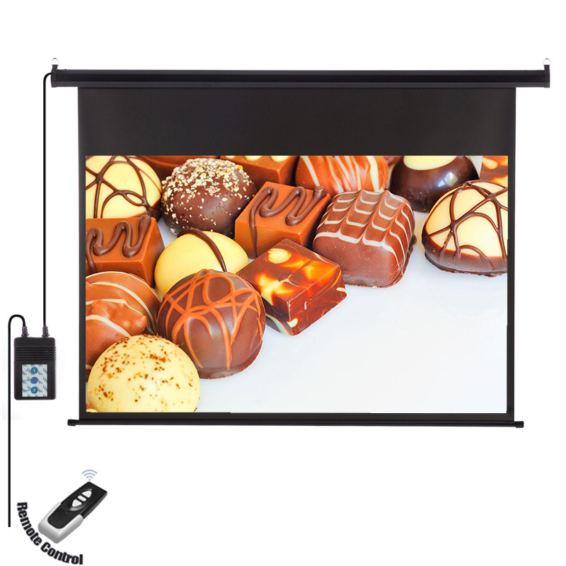 120 inch Electric Motorized projector projection screen motor drop down RF remote control screen