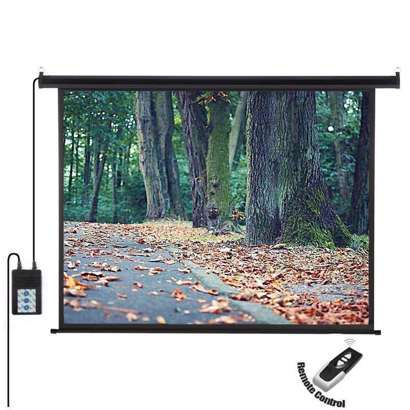 120 inch Electric Motorized projector projection screen motor drop down RF remote control screen