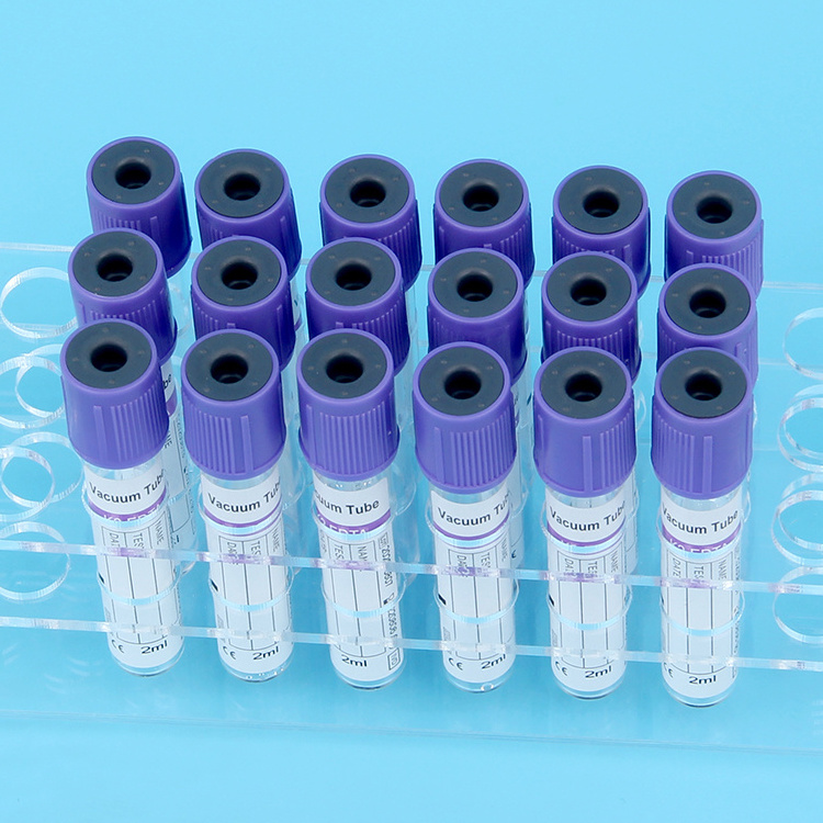 Hot Sale Wholesale 5Ml Blood Collection Tube Lavender Cap K2 K3 Edta Pet Material Test Tube For Lab