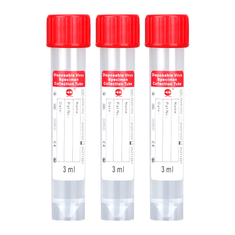 Professional Supplier RNA Virus Specimen Collection Kit 3Ml Medium Sterile Nasopharyngeal Throat Flocked Swab Kit