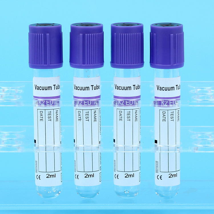 Hot Sale Wholesale 5Ml Blood Collection Tube Lavender Cap K2 K3 Edta Pet Material Test Tube For Lab