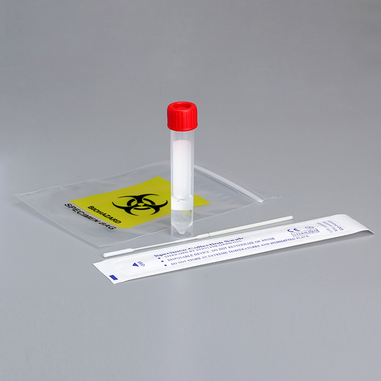 Professional Supplier RNA Virus Specimen Collection Kit 3Ml Medium Sterile Nasopharyngeal Throat Flocked Swab Kit