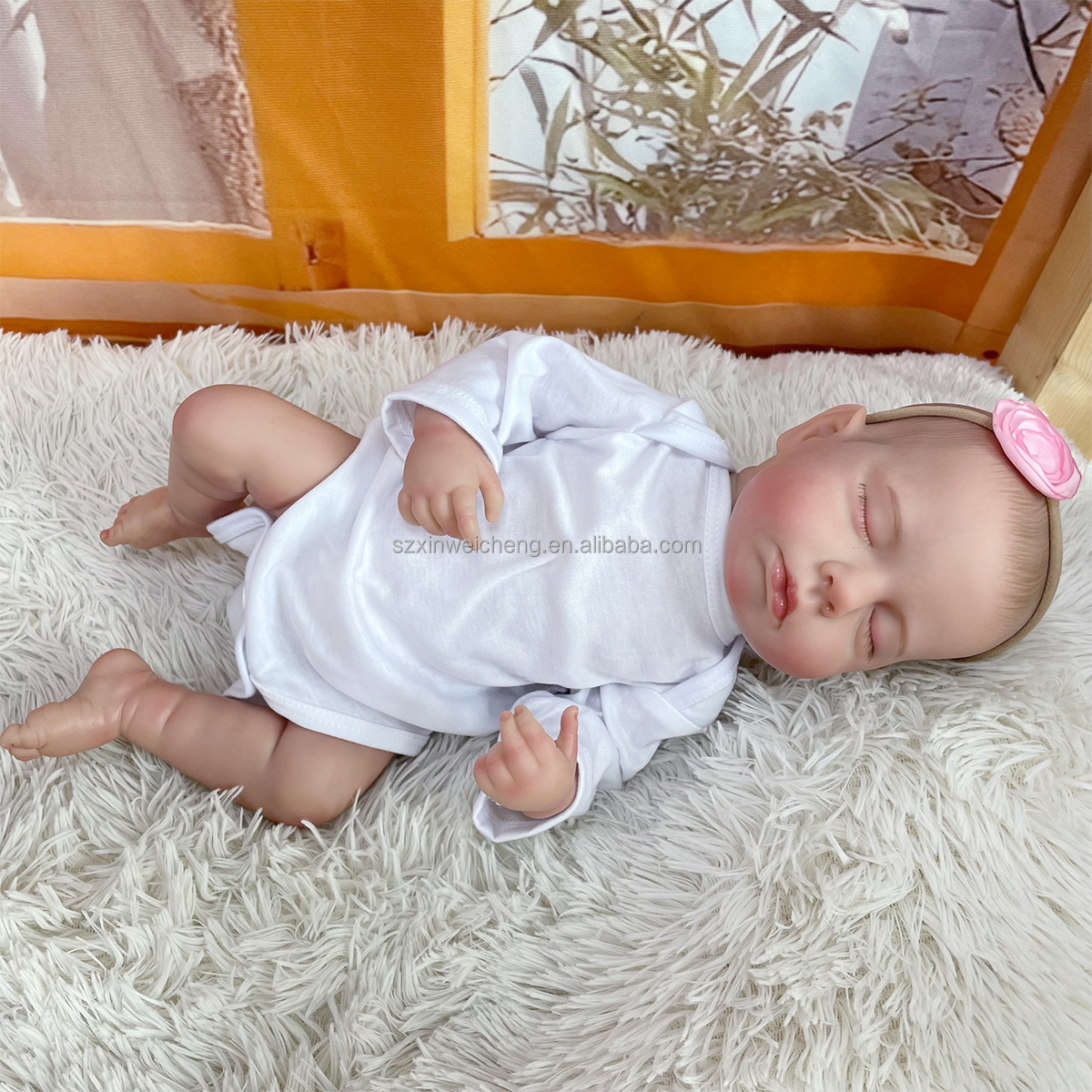 LouLou Newborn Baby Lifelike Real Soft Touch High Quality t Reborn Doll With Hand-Drawing Hair