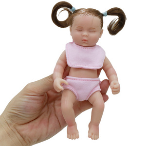 15 CM Realistic Reborn Girl Flower Soft Silicone 6 Inch Mini Reborn Baby Doll