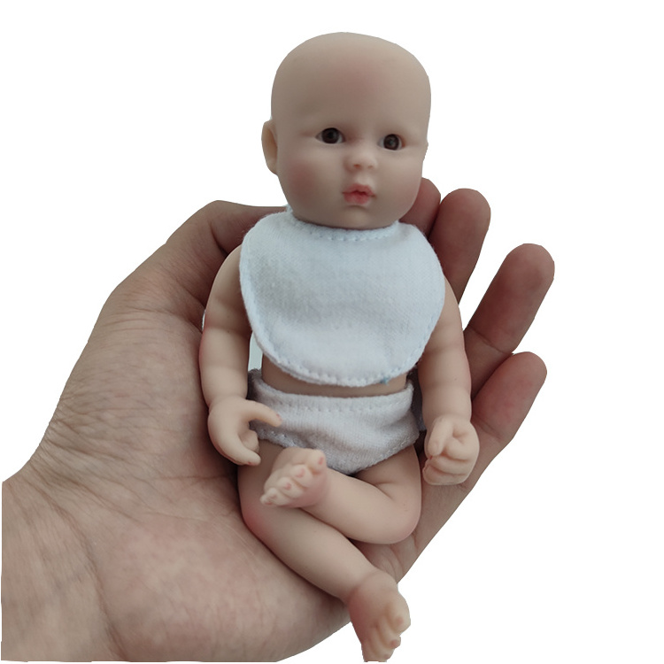 15cm Bebe Reborn Dolls Silicone Full Body Eyes Open Lifelike Mini Reborn Doll 6Inch Kids Toys Surprise Children Gift