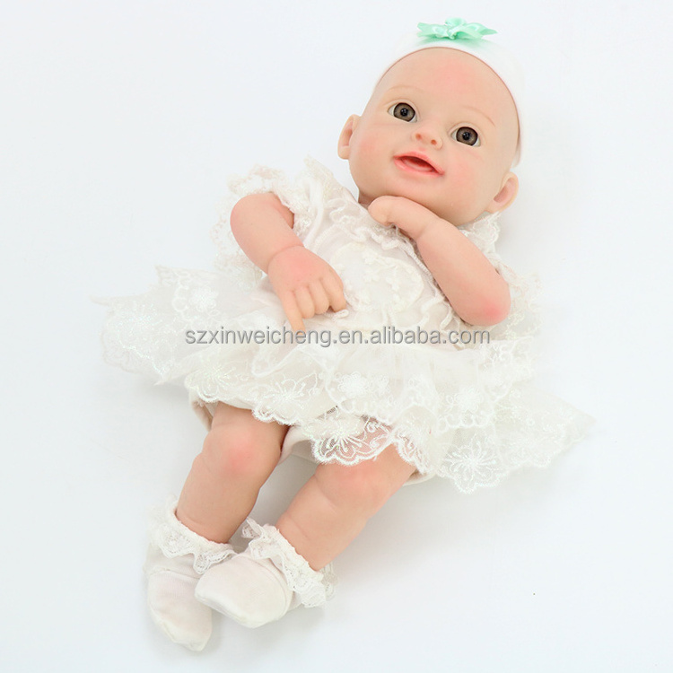 Soft 11 Inch Newborn Reborn Baby Doll and Clothes Set Realistic Silicone Baby Dolls with Cute Clothes and Headband