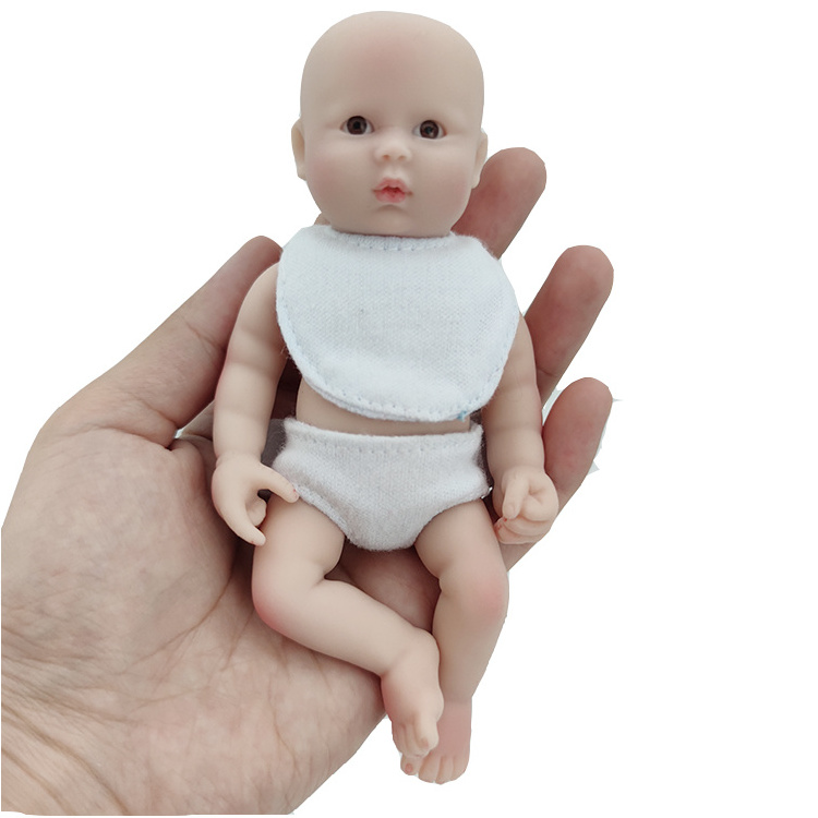 15cm Bebe Reborn Dolls Silicone Full Body Eyes Open Lifelike Mini Reborn Doll 6Inch Kids Toys Surprise Children Gift