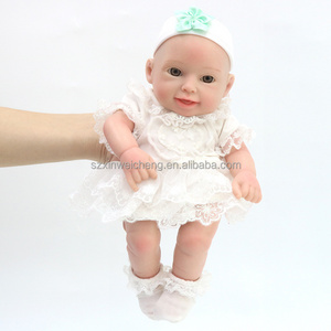 Soft 11 Inch Newborn Reborn Baby Doll and Clothes Set Realistic Silicone Baby Dolls with Cute Clothes and Headband