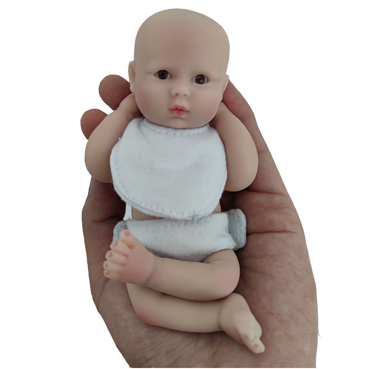 15cm Bebe Reborn Dolls Silicone Full Body Eyes Open Lifelike Mini Reborn Doll 6Inch Kids Toys Surprise Children Gift