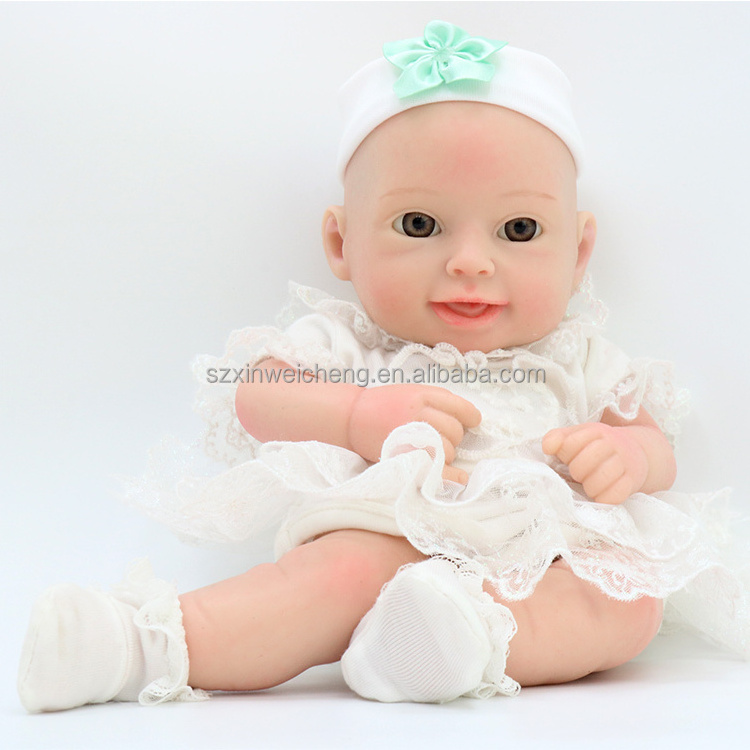 Soft 11 Inch Newborn Reborn Baby Doll and Clothes Set Realistic Silicone Baby Dolls with Cute Clothes and Headband