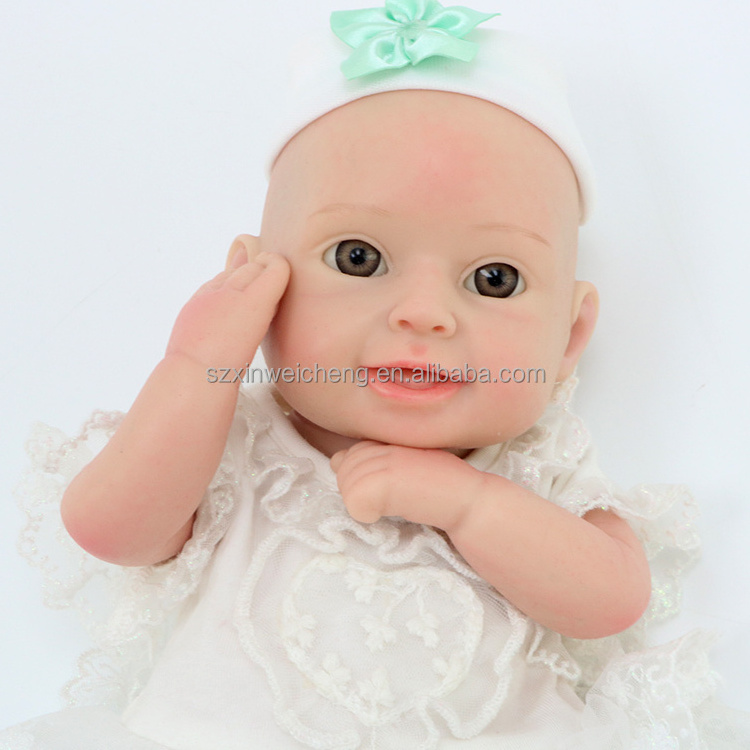 Soft 11 Inch Newborn Reborn Baby Doll and Clothes Set Realistic Silicone Baby Dolls with Cute Clothes and Headband