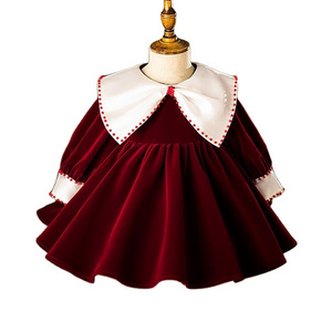 Girls' 2023 New Dress Little Girl Baby's First Birthday Children's New Year Dress Fashionable Christmas Princess Dresses