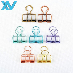 32mm promotional popular steel metal wire binder clips 9 different colors metal money clips