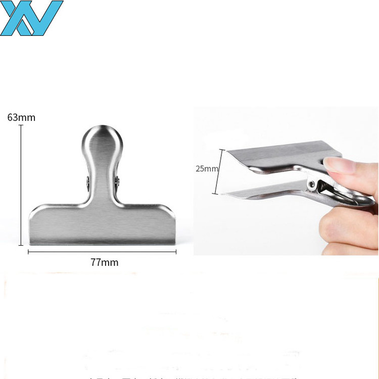 Stainless Steel Metal Spring Memo Clipboard Photo Chip Food Bag Paper Clip